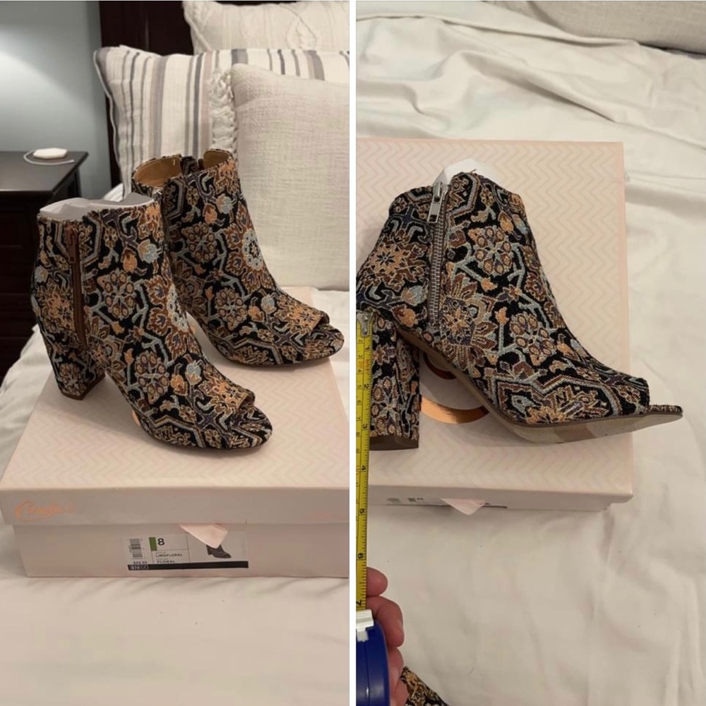 Open toe Candie’s Bootie. New! Size 8
